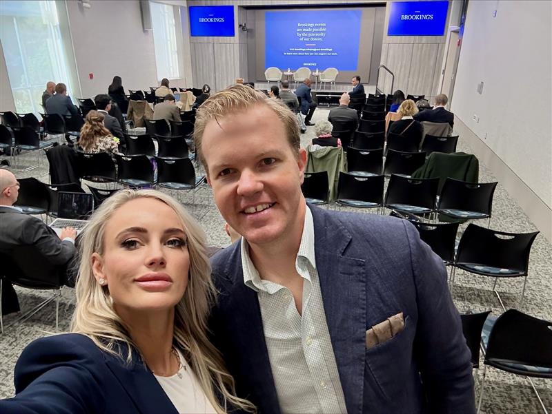 Tiarne Hawkins and Nick Reese at the Brookings Institution